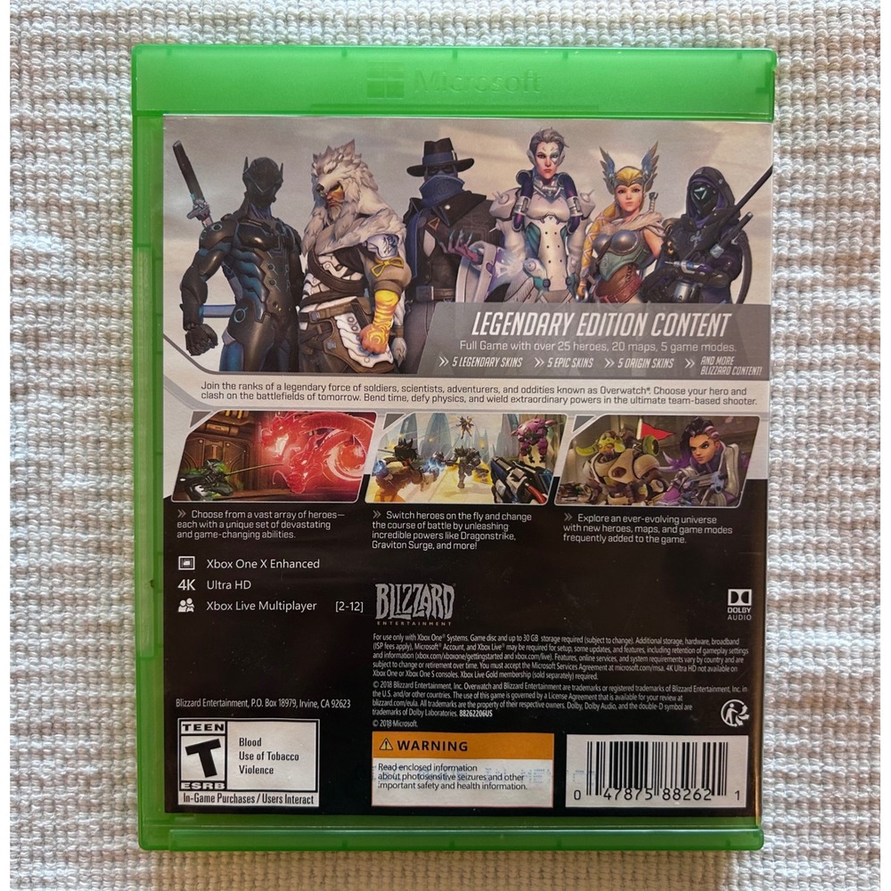Overwatch Legendary Edition Xbox One Blizzard Entertainment 2018 4K Ultra HD T - Picture 2 of 3